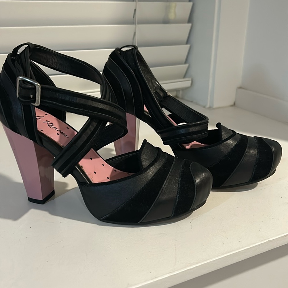 Beautiful and very unique closed toe sandal by Lola Ramona. Never worn.